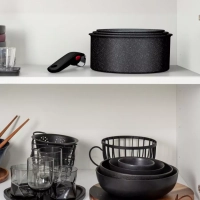 Набор посуды со съемной ручкой Ingenio Black Stone