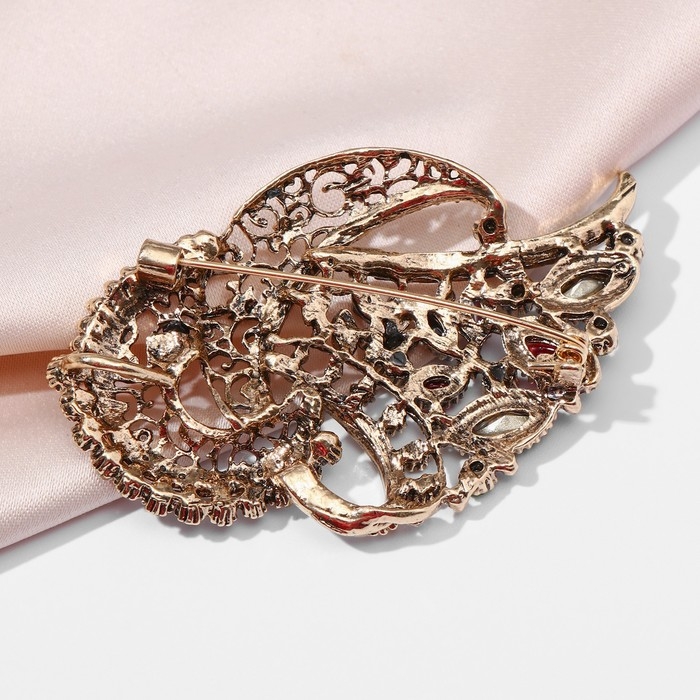 Брошь &laquo;1000 и 1 ночь&raquo; водоворот, цветная в чернёном золоте