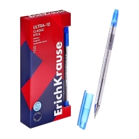 Ручка шариковая Erich Krause ULTRA-10, узел-игла 0.7 мм, толщина линии 0,26 мм, чернила синие, длина линии письма 2000 метров Ручка шариковая Erich Krause ULTRA-10, узел-игла 0.7 мм, толщина линии 0,26 мм, чернила синие, длина линии письма 2000 метров