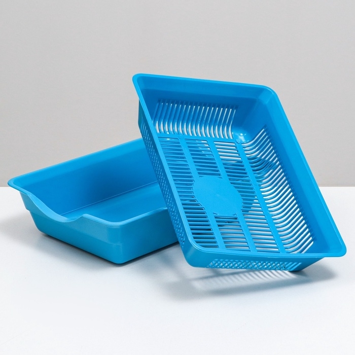 Туалет глубокий с сеткой 36 х 25 х 9 см, голубой