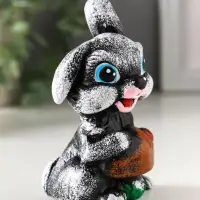 Фигура "Зайчонок с грибком" 12х8х7 см