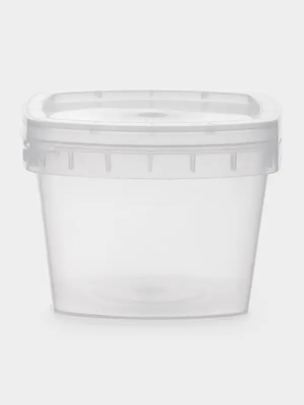 Контейнер пищевой ПластоС, 280 мл, d=11 см, h=7 см, с герметичной крышкой, пластик, прозрачный