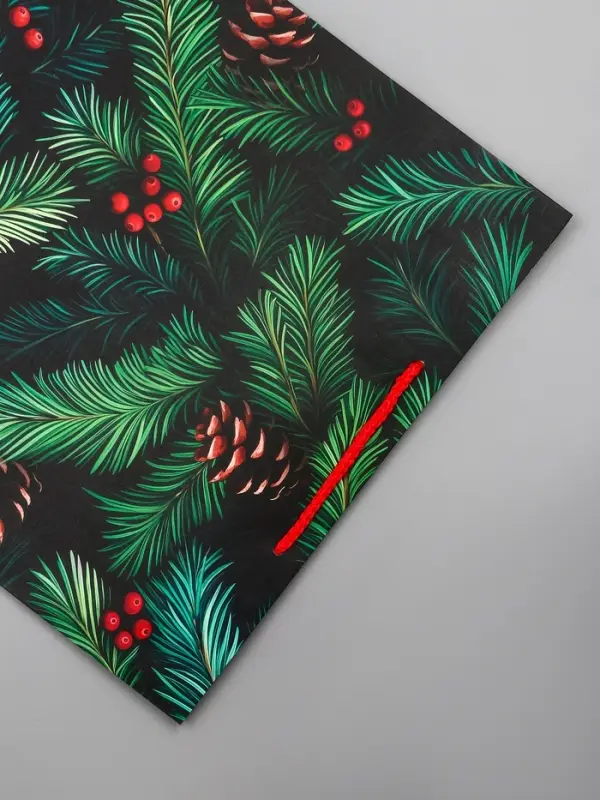 Пакет подарочный новогодний ламинированный, &laquo;Шишки&raquo; , 33&times;10&times;42.5 см