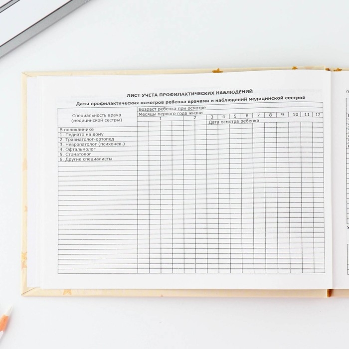 Медицинская карта в твердой обложке Форма №112/у &laquo;Слоник&raquo;, 80 л