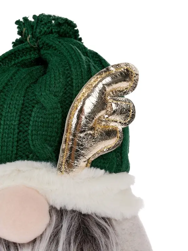 Фигура текстиль &laquo;Гном лосяш в зелёном&raquo; 33&times;12&times;18 см, 1 LED, от батареек AG13&times;3, свечение тёплое белое