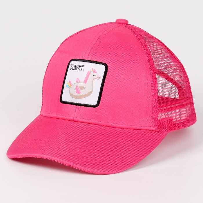 Кепка детская Summer, цвет розовый, р-р 52-54, 5-7 лет