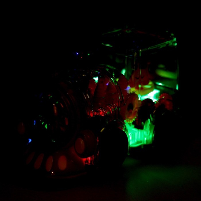 Паровоз &laquo;Новогодний поезд&raquo;, световые и звуковые эффекты, работает от батареек