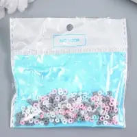 Бусины для творчества PVC "Колечки зефирные" набор &asymp; 330 шт 0,1х0,4х0,4 см