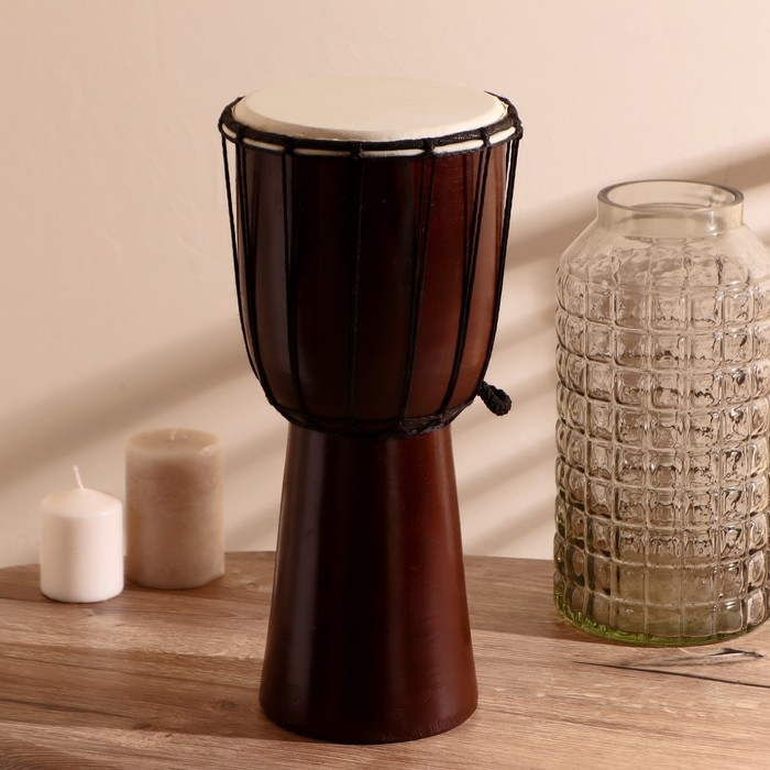 Сувенирный музыкальный инструмент "Барабан Джембе классический" 40х18х18 см