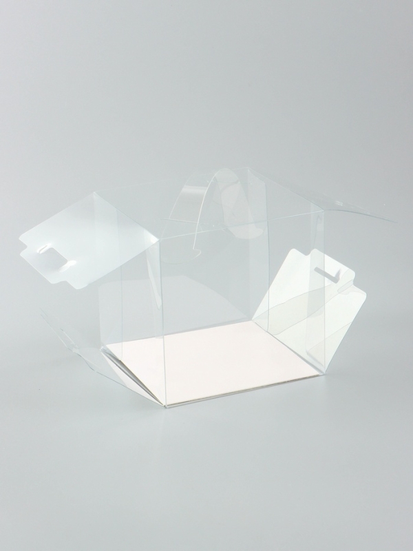 Коробка с PVC для десертов 13 х 13 х 13 см