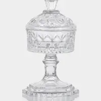 Емкость для хранения на ножке "Трофей" 8х8х14,5 см, прозрачный