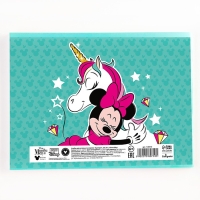 Альбом для рисования А4, 24 листа 100 г/м&sup2;, на скрепке, Минни Маус и единорог