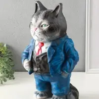 Копилка "Кот Тимофей" 35х22х15 см, серый