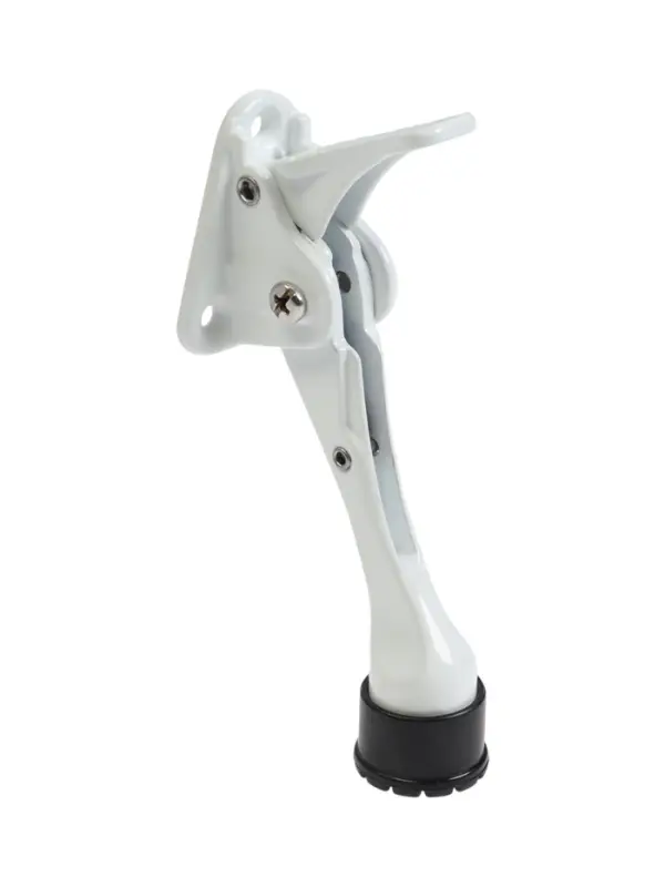 Фиксатор дверной LOCKLAND &ldquo;козья ножка&rdquo;, с автоподъемом, цвет белый