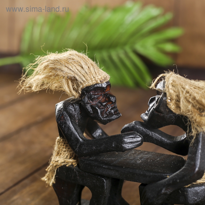 Сувенир &laquo;Аборигены и армреслинг&raquo;, 18&times;16&times;9 см, дерево