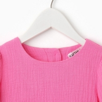 Платье детское с длинным рукавом KAFTAN "Муслин", размер 30 (98-104 см) цвет розовый Платье детское с длинным рукавом KAFTAN "Муслин", размер 30 (98-104 см) цвет розовый