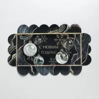 Коробка для кондитерских изделий с PVC крышкой &laquo;Снежинка&raquo;, 10.5 х 21 х 3 см