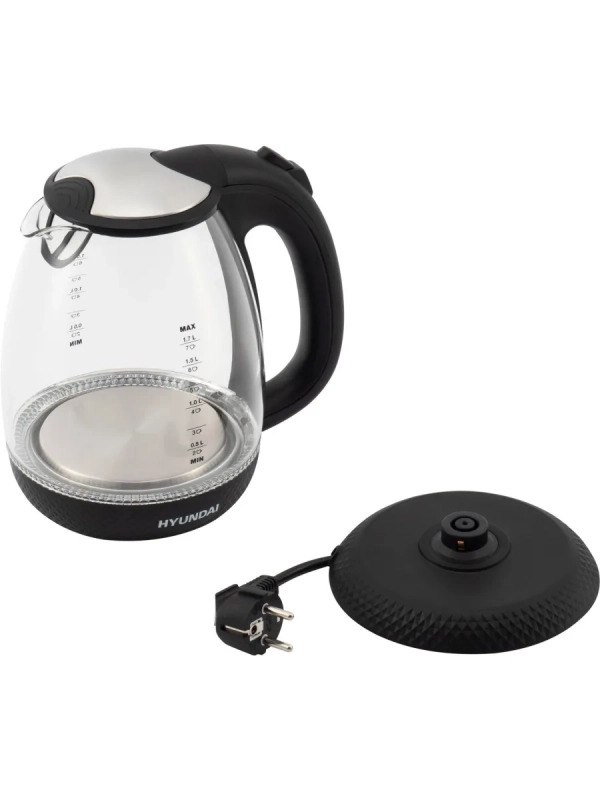 Чайник HYK-G3804 1.7л. 2200Вт черный (стекло)