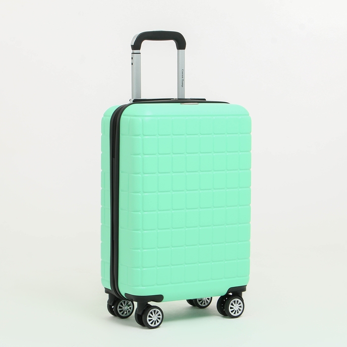 Чемодан малый 47 л (S) Goran Tomp, отдел на молнии, кодовый замок, 4 колеса, цвет мятный Чемодан малый 47 л (S) Goran Tomp, отдел на молнии, кодовый замок, 4 колеса, цвет мятный