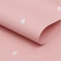 Плёнка в листах для цветов и декора, 58&times;58&plusmn;5% см, &laquo;Сердечки&raquo;, нежно - персиковая, 65 мкм