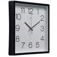 Часы настенные, интерьерные, бесшумные, 30 х 30 см, черные