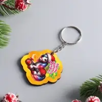 Брелок новогодний 2026 &laquo;Пусть сбудутся мечты&raquo;, размер брелока 4.5&times;4 см