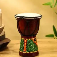 Сувенирный музыкальный инструмент "Барабан Джембе" махагон, 9х9х15 см, МИКС