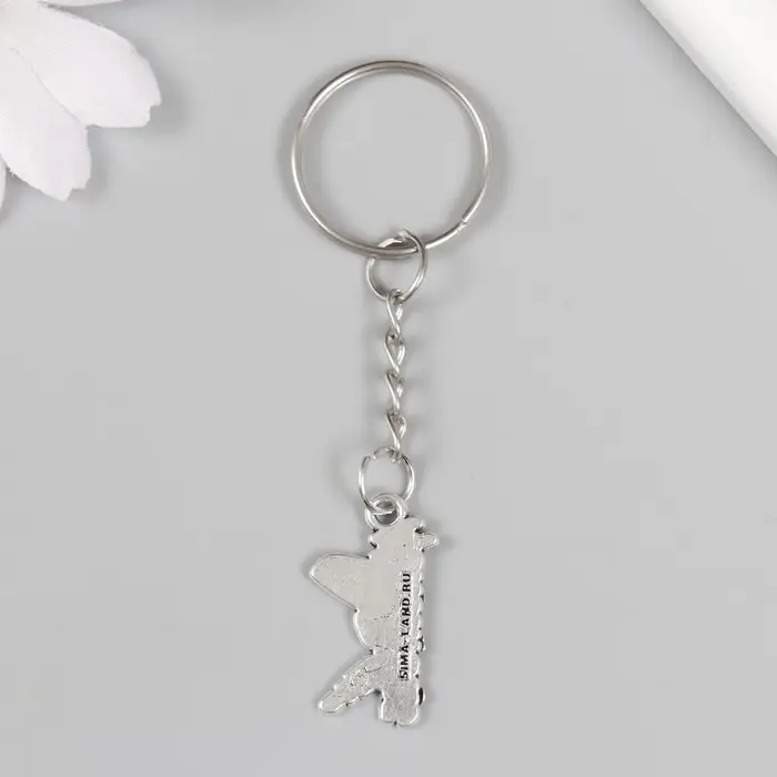 Брелок металл "Красотка - туфелька и помада" 1,5х2,5 см