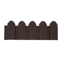 Ограждение декоративное, 18 &times; 300 см, 6 секций, пластик, коричневое, &laquo;Дачник&raquo;