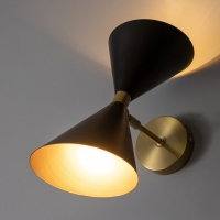 Бра "Мурано" 2хЕ27 40Вт черно-золотой 16х26х40 см Бра "Мурано" 2хЕ27 40Вт черно-золотой 16х26х40 см