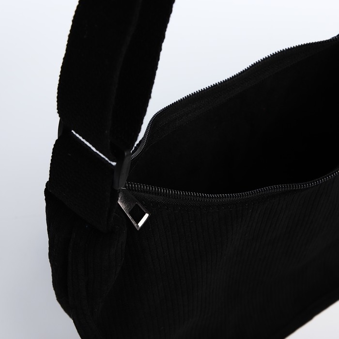 Сумка молодёжная на молнии, цвет чёрный Сумка молодёжная на молнии, цвет чёрный