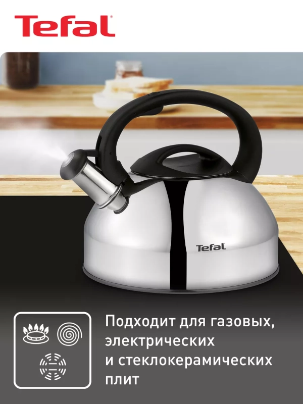 Чайник для плиты из нержавеющей стали C7922024, 3 л