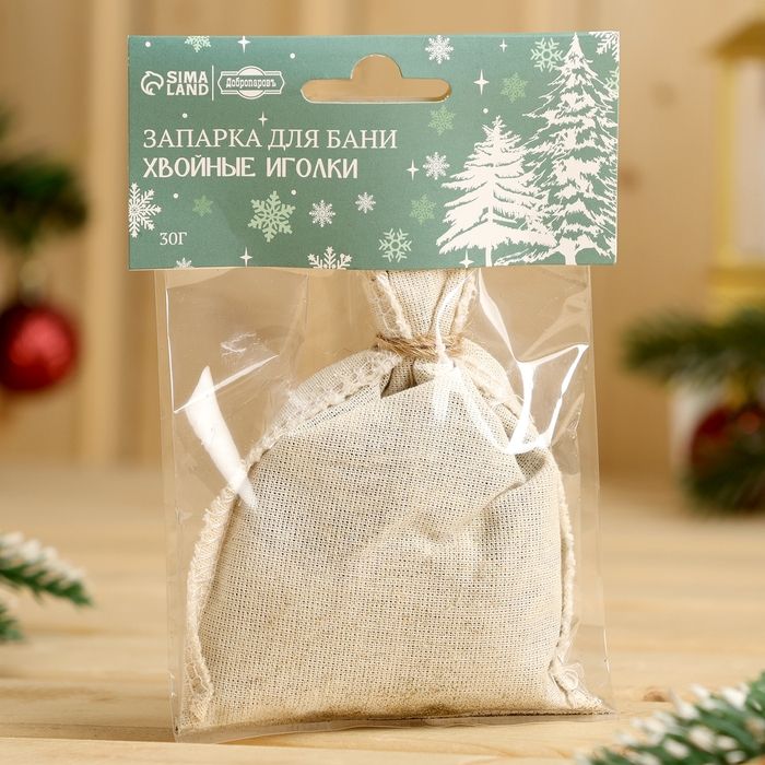 Новый год Запарка для бани "Хвойные иголки" новогодняя серия 30 г
