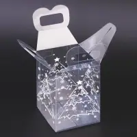 Коробка подарочная новогодняя складная ПВХ &laquo;Ёлочка в лесу&raquo; 12&times;7&times;7 см