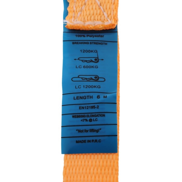 Стяжка груза с механизмом, ширина ленты 25 мм, нагрузка 800 кг, длина 6 м