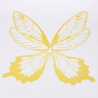 Декор флористический для букетов, "Крылья бабочки", золотая, 50х56 см Декор флористический для букетов, "Крылья бабочки", золотая, 50х56 см