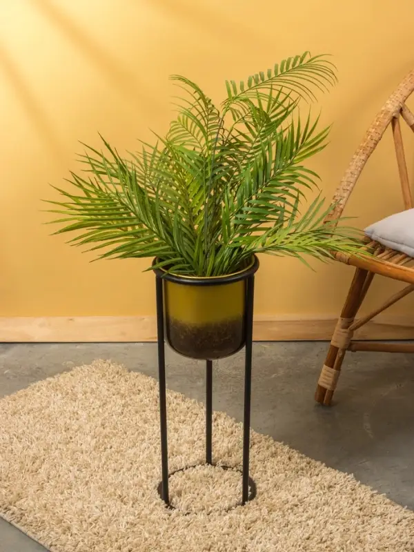 Кашпо на подставке "Арабика" железо 21х21х54 см