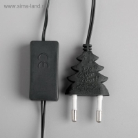 Гирлянда &laquo;Нить&raquo; 10 м с насадками &laquo;Свечи на прищепке&raquo;, IP20, тёмная нить, 50 LED, свечение тёплое белое, 220 В