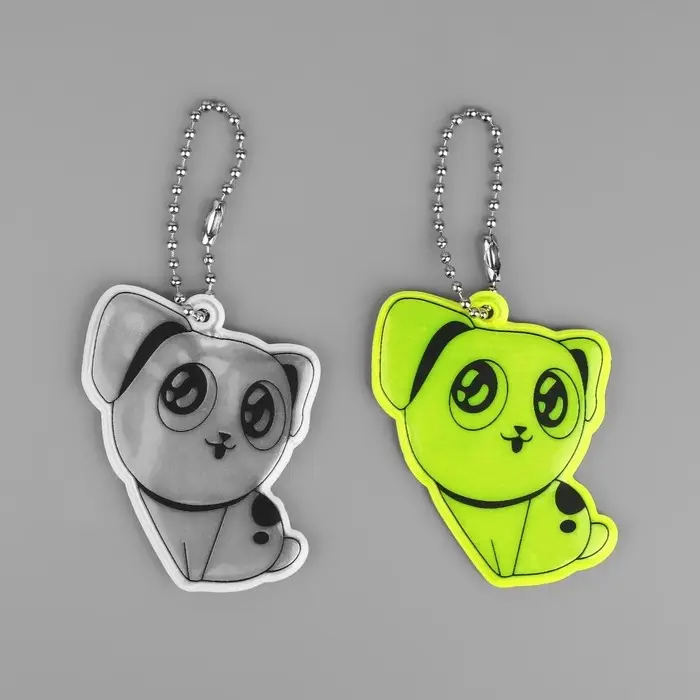 Светоотражающий элемент &laquo;Собачка&raquo;, двусторонний, 5,5 &times; 4,4 см, цвет МИКС