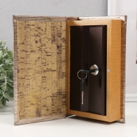 Сейф-книга дерево кожзам "Геральдическая лилия и корона" тиснение, под металл 20х12х4 см Сейф-книга дерево кожзам "Геральдическая лилия и корона" тиснение, под металл 20х12х4 см