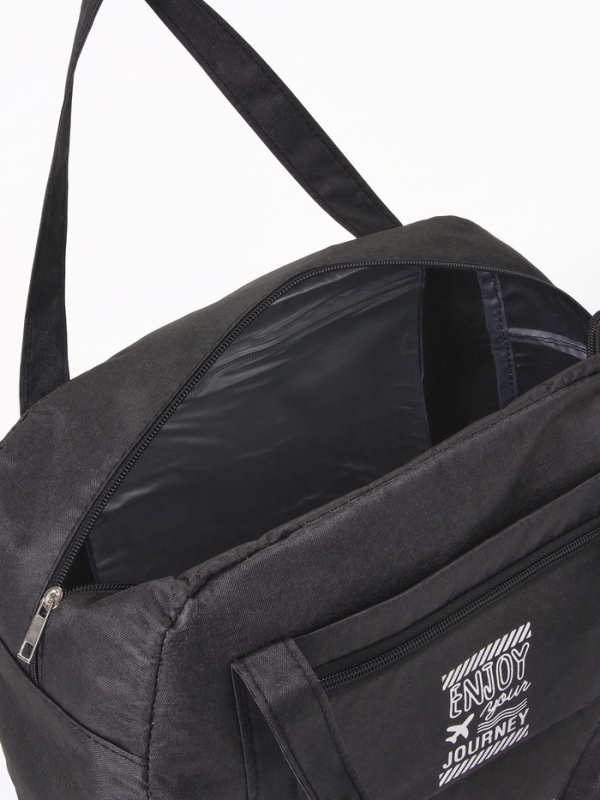 Сумка дорожная на молнии, чёрная Сумка дорожная на молнии, чёрная