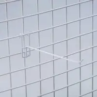 Крючок на сетку одинарный, d=3 мм, L=18,5 см, цвет белый