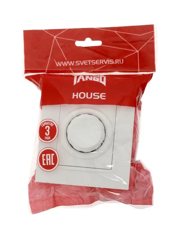 Диммер белый TANGO, "HOUSE", 250 В, IP 20, скрытый монтаж, белый