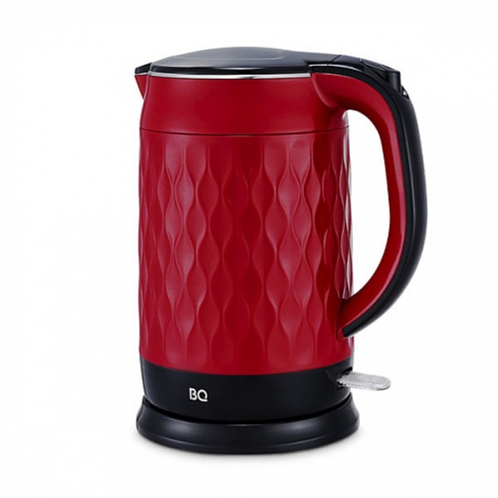 Чайник электрический BQ KT1715P, пластик, колба металл, 1.7 л, 1800 Вт, красн/черный