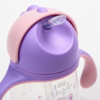 Поильник детский с силиконовой трубочкой &laquo;Koala&raquo;, 250 мл., с ручками, цвет фиолетовый