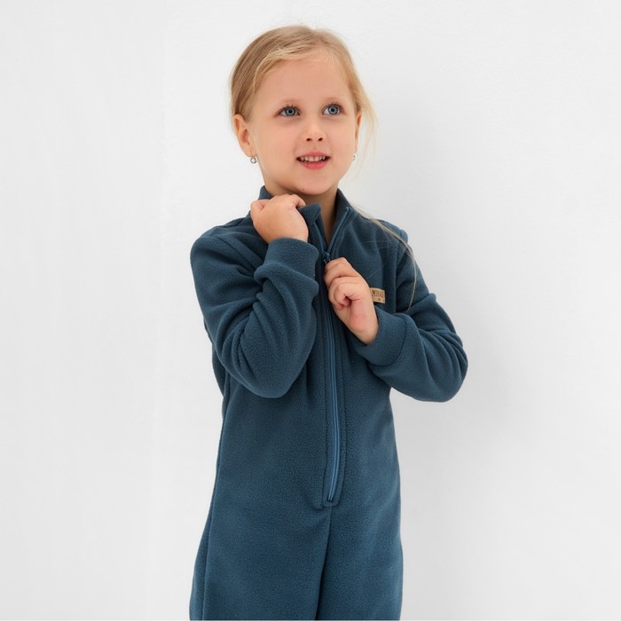 Комбинезон флисовый детский MINAKU цвет тёмно-серый, рост 116