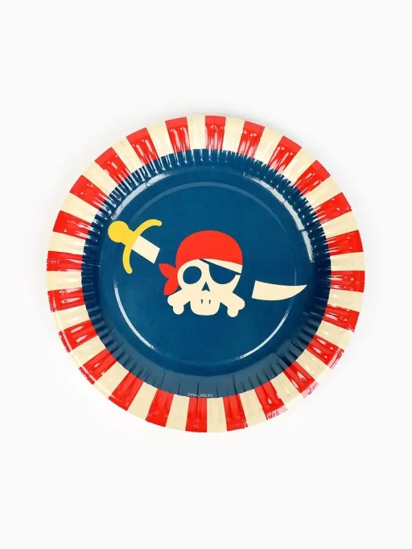 Тарелка одноразовая бумажная &laquo;Пиратская вечеринка&raquo;, 18 см