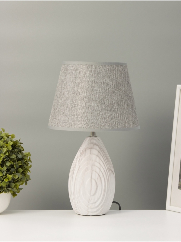 Настольная лампа "Капля" 1х40Вт Е14 серый 22,5х22,5х37см