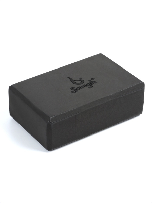 Блок для йоги 23 х 15 х 7,5 см, вес 120 гр, цвет черный