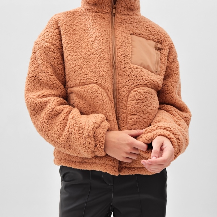 Куртка женская демисезонная MINAKU, бежевая, размер 48 Куртка женская демисезонная MINAKU, бежевая, размер 48